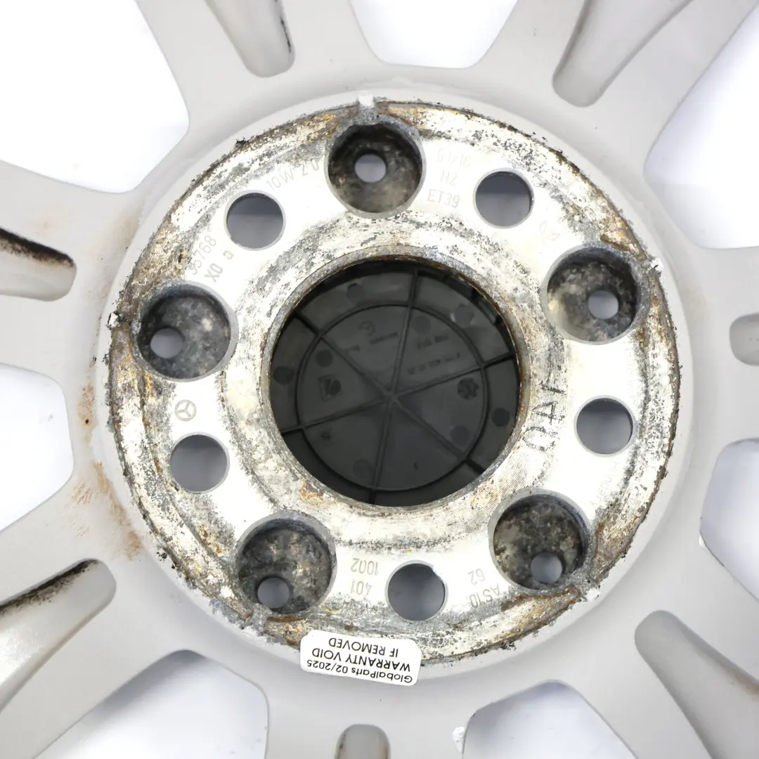 Mercedes W204 Jante alliage argentée 7 branches 16" 6J ET:39 - SKU A2044011002-2 - Numéro de pièce A2044011002