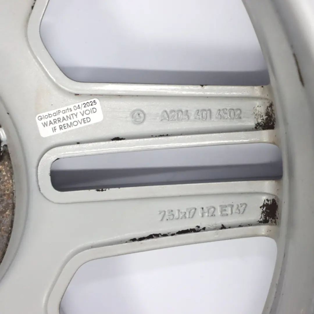 Double-Spoke Alloy Wheel Rim 17" ET:47 7,5J to Mercedes W204 AMG 6 with Part number A2044014502 Mercedes W204 AMG 6 Double-Spoke Alloy Wheel Rim 17" ET:47 7,5J - SKU A2044014502-2 - Part number A2044014502