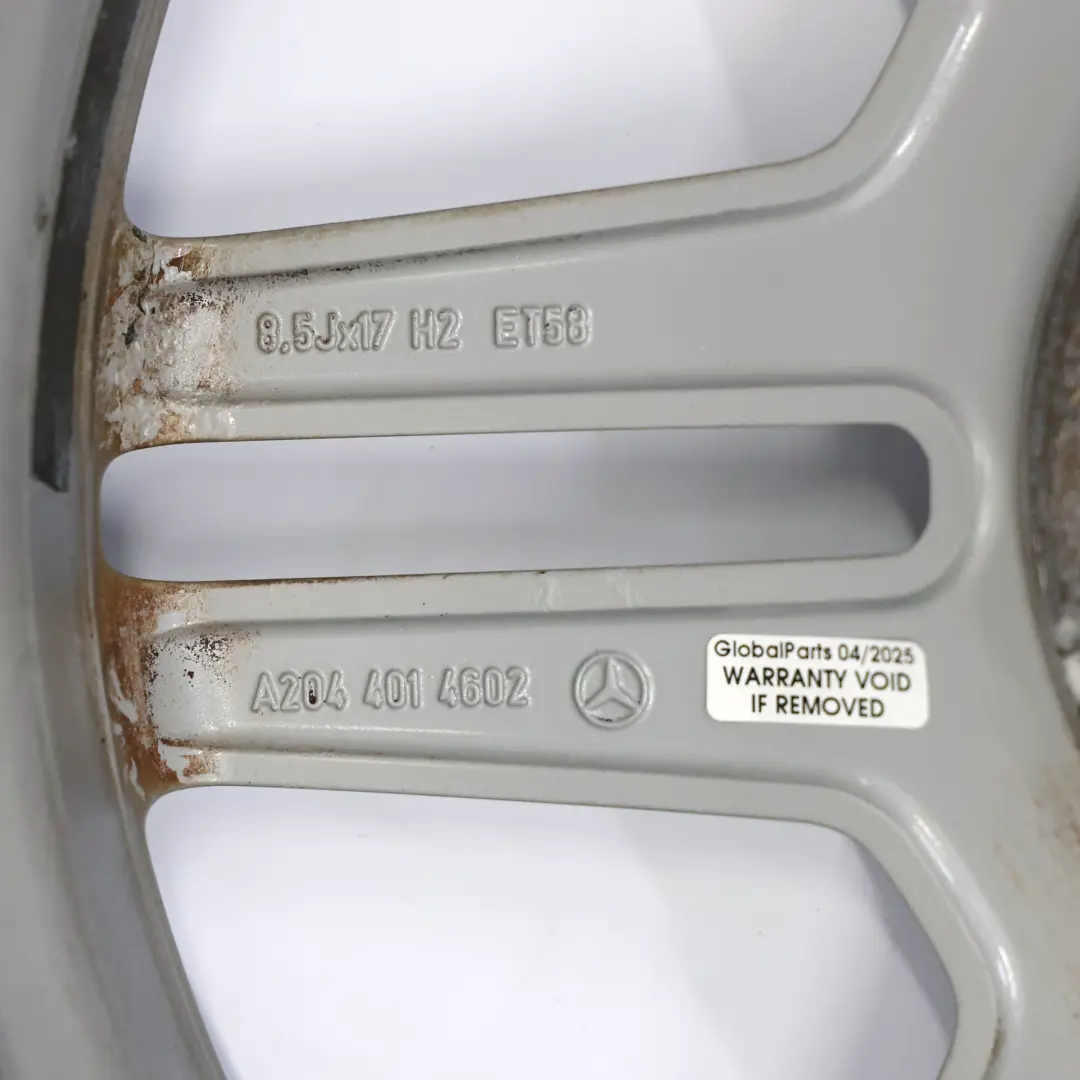 Mercedes AMG Felga aluminiowa 17" 6 Double Spoke ET:58 8,5J - SKU A2044014602-1 - Numer Części A2044014602