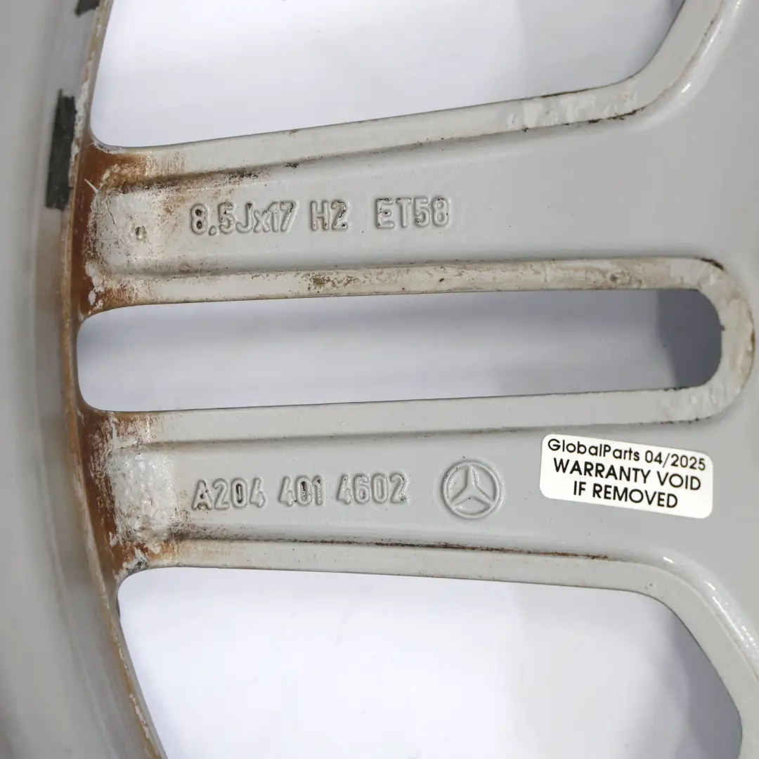 Double-Spoke Alloy Wheel Rim 17" ET:58 8,5J to Mercedes W204 AMG 6 with Part number A2044014602 Mercedes W204 AMG 6 Double-Spoke Alloy Wheel Rim 17" ET:58 8,5J - SKU A2044014602-2 - Part number A2044014602