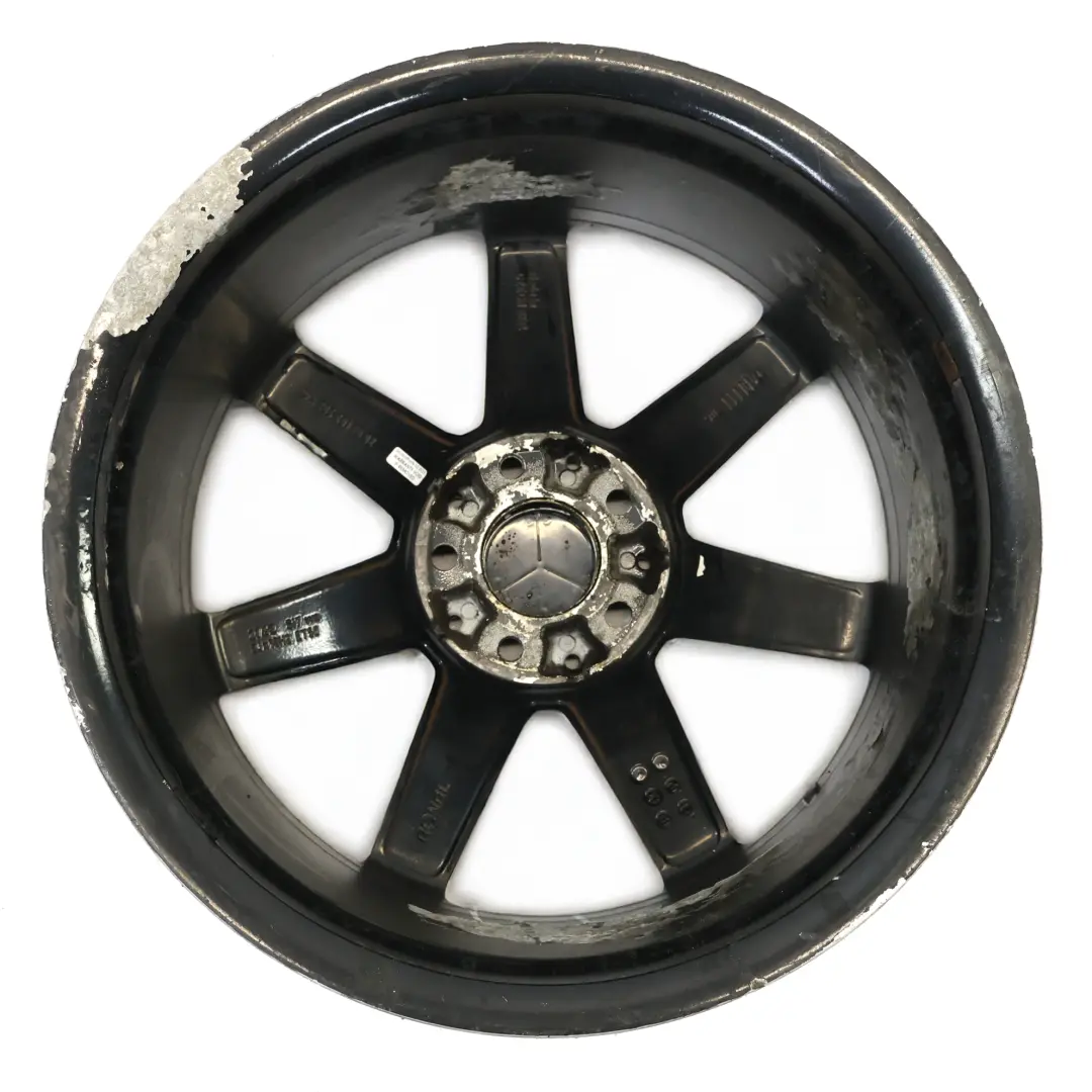 7-Speichen Felge vorne schwarz 18" 8J ET:50 für Mercedes W204 mit Teilenummer A2044019802 Mercedes W204 7-Speichen Felge vorne schwarz 18" 8J ET:50 - SKU A2044019802-4 - Teilenummer A2044019802