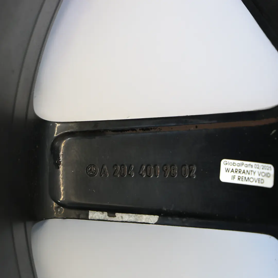 Mercedes W204 Jante alliage noir à 7 branches à l'avant 18" 8J ET:50 - SKU A2044019802-4 - Numéro de pièce A2044019802
