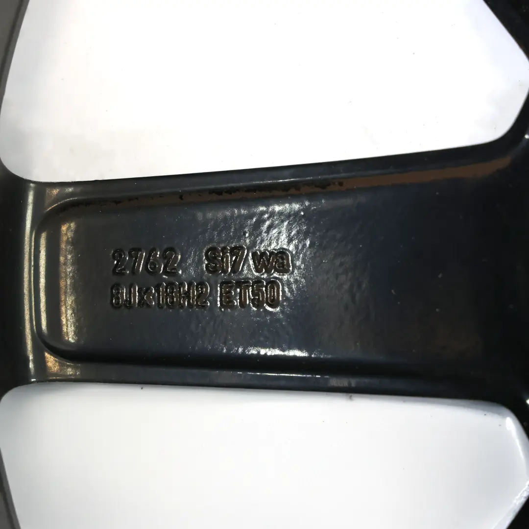 7-Speichen Felge vorne schwarz 18" 8J ET:50 für Mercedes W204 mit Teilenummer A2044019802 Mercedes W204 7-Speichen Felge vorne schwarz 18" 8J ET:50 - SKU A2044019802-4 - Teilenummer A2044019802