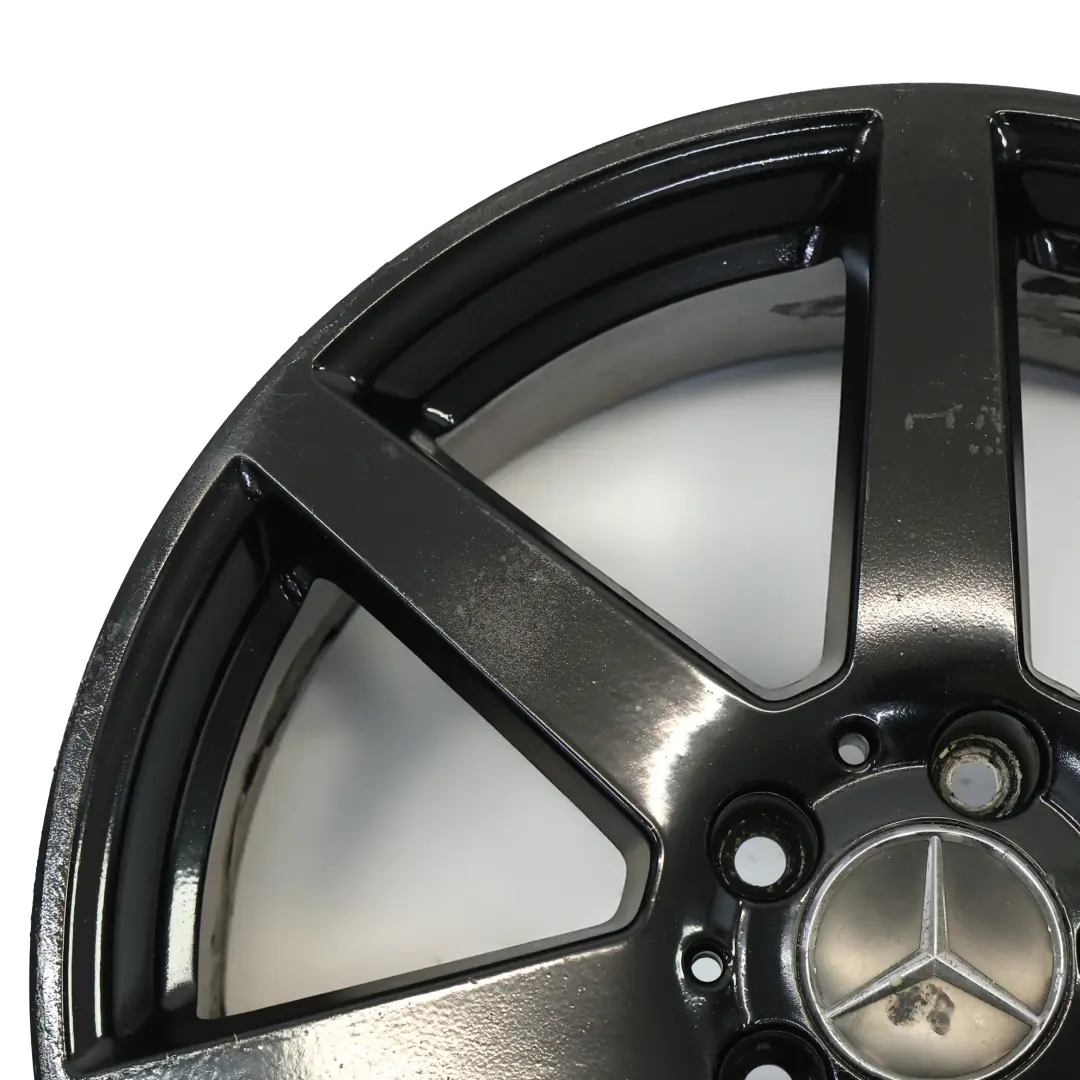 Mercedes W204 Jante alliage noir à 7 branches à l'avant 18" 8J ET:50 - SKU A2044019802-4 - Numéro de pièce A2044019802