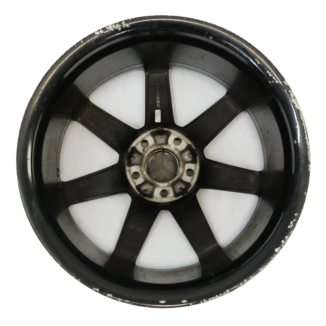 7-Spoke Front Black Alloy Wheel Rim 18" 8J ET:50 to Mercedes W204 with Part number A2044019802 Mercedes W204 7-Spoke Front Black Alloy Wheel Rim 18" 8J ET:50 - SKU A2044019802-5 - Part number A2044019802