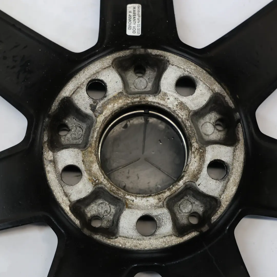 7-Spoke Front Black Alloy Wheel Rim 18" 8J ET:50 to Mercedes W204 with Part number A2044019802 Mercedes W204 7-Spoke Front Black Alloy Wheel Rim 18" 8J ET:50 - SKU A2044019802-5 - Part number A2044019802