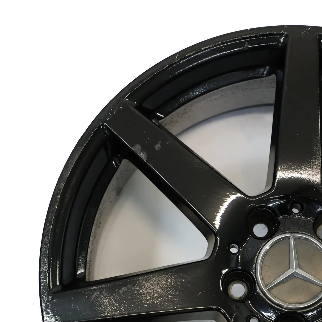 Mercedes W204 Llanta aleación negra delantera 7 radios 18" 8J ET:50 - SKU A2044019802-5 - Número de pieza A2044019802