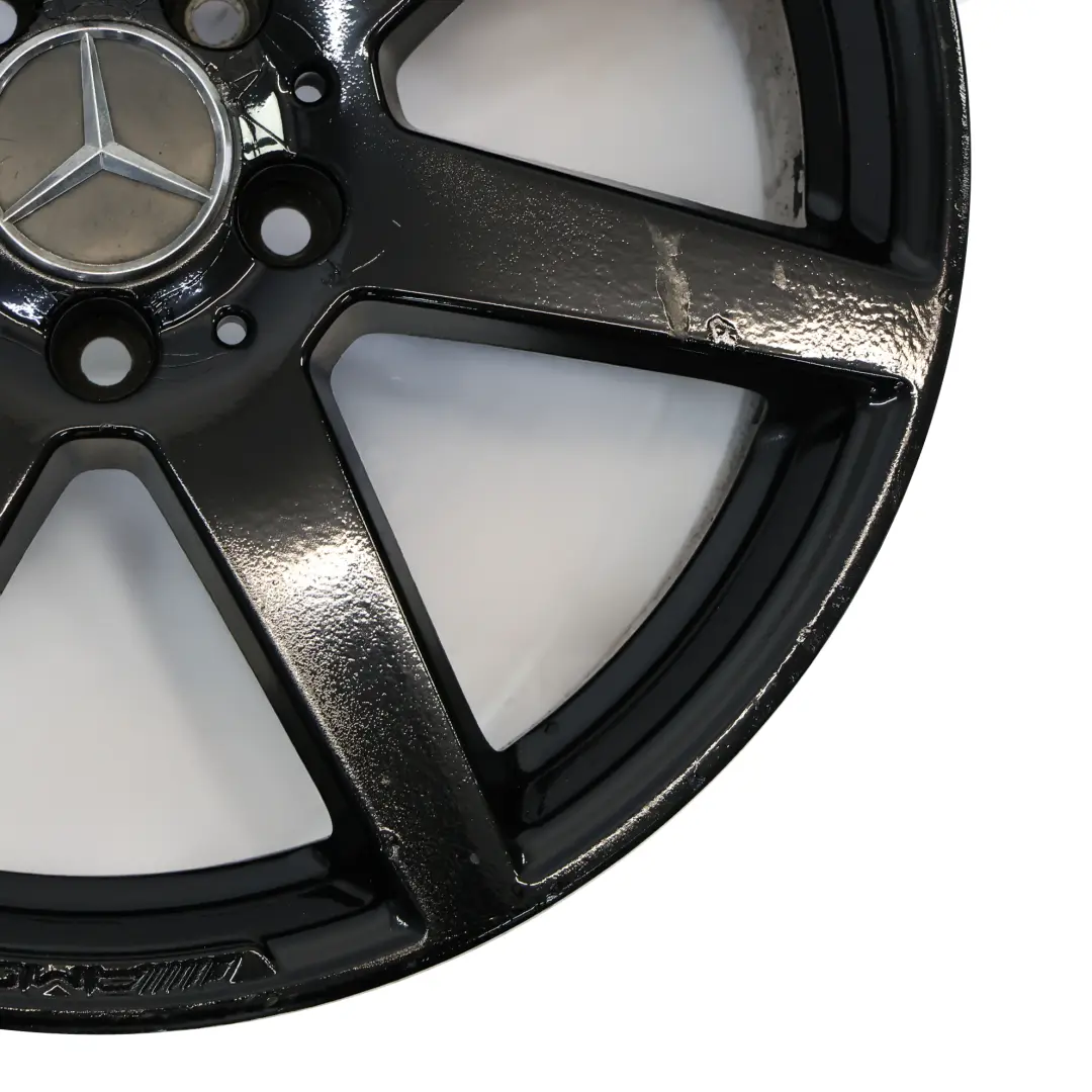 7-Spoke Front Black Alloy Wheel Rim 18" 8J ET:50 to Mercedes W204 with Part number A2044019802 Mercedes W204 7-Spoke Front Black Alloy Wheel Rim 18" 8J ET:50 - SKU A2044019802-5 - Part number A2044019802