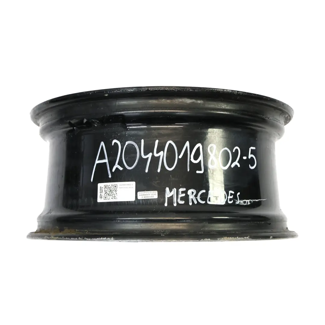 Mercedes W204 7-Spoke Front Black Alloy Wheel Rim 18" 8J ET:50 - SKU A2044019802-5 - Part number A2044019802