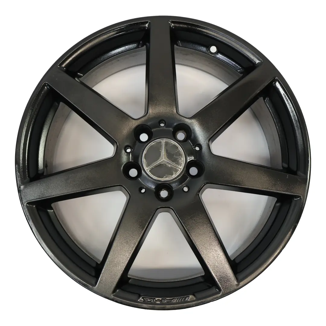 7-Spoke AMG Front Black Alloy Wheel Rim 18" 8J ET:50 to Mercedes W204 with Part number A2044019802 Mercedes W204 7-Spoke AMG Front Black Alloy Wheel Rim 18" 8J ET:50 - SKU A2044019802-6 - Part number A2044019802