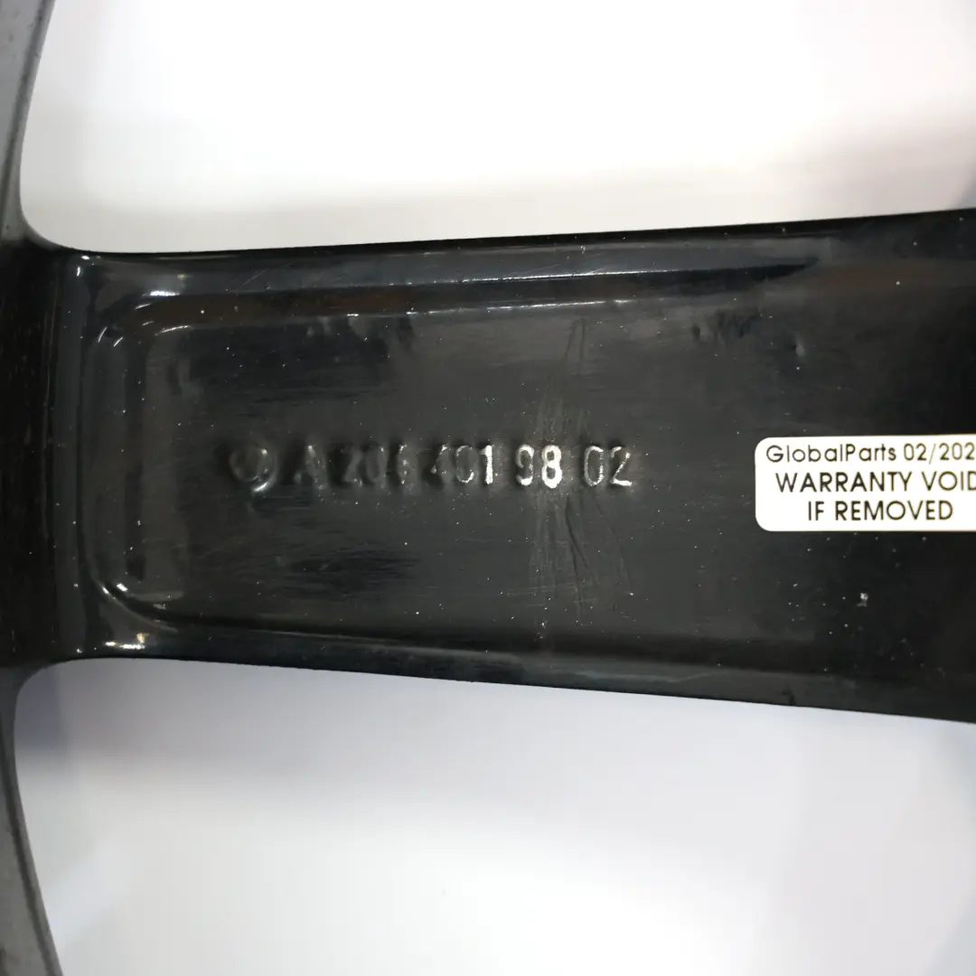 Mercedes W204 7-Spoke AMG Front Black Alloy Wheel Rim 18" 8J ET:50 - SKU A2044019802-6 - Part number A2044019802