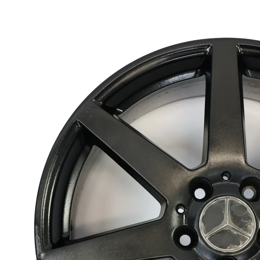 7-Spoke AMG Front Black Alloy Wheel Rim 18" 8J ET:50 to Mercedes W204 with Part number A2044019802 Mercedes W204 7-Spoke AMG Front Black Alloy Wheel Rim 18" 8J ET:50 - SKU A2044019802-6 - Part number A2044019802