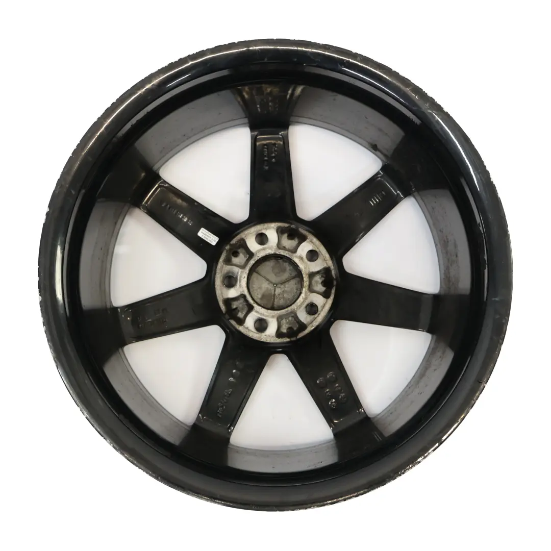 Mercedes W204 7-Spoke AMG Front Black Alloy Wheel Rim 18" 8J ET:50 - SKU A2044019802-6 - Part number A2044019802