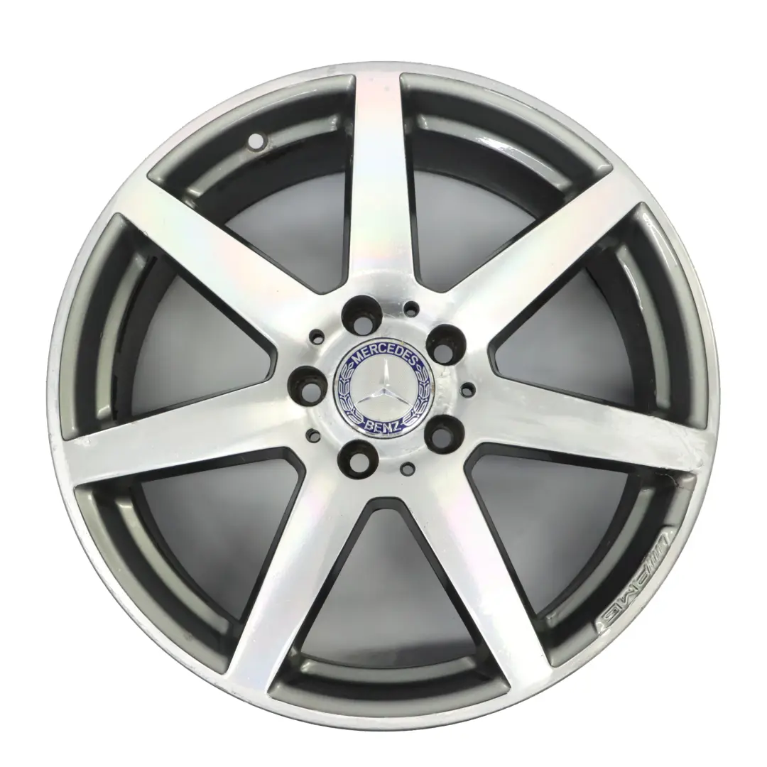 7-Spoke AMG Front Alloy Wheel Rim 18" 8,5J ET:54 pour Mercedes W204 à propos du numéro de pièce A2044019902 Mercedes W204 7-Spoke AMG Front Alloy Wheel Rim 18" 8,5J ET:54 - SKU A2044019902-2 - Numéro de pièce A2044019902