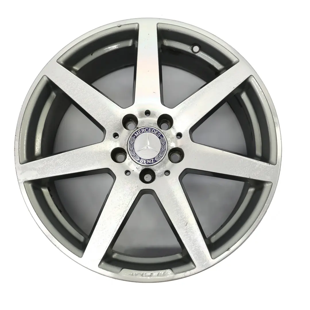 7-Spoke AMG Rear Alloy Wheel Rim 18" 8,5J ET:54 to Mercedes W204 with Part number A2044019902 Mercedes W204 7-Spoke AMG Rear Alloy Wheel Rim 18" 8,5J ET:54 - SKU A2044019902-3 - Part number A2044019902