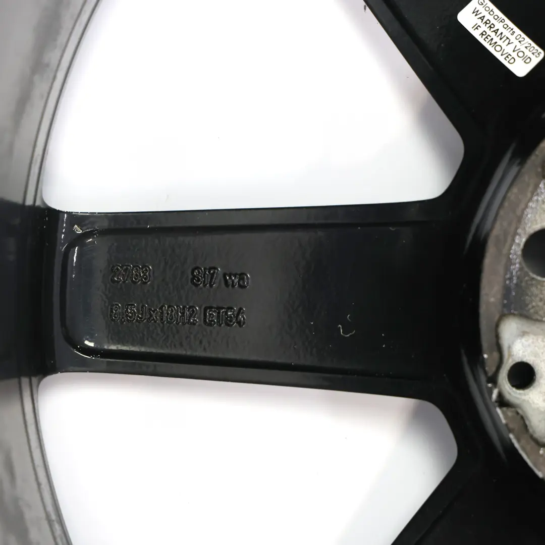 Mercedes W204 7-Spoke AMG Rear Black Alloy Wheel Rim 18" 8,5J ET:54 - SKU A2044019902-5 - Part number A2044019902