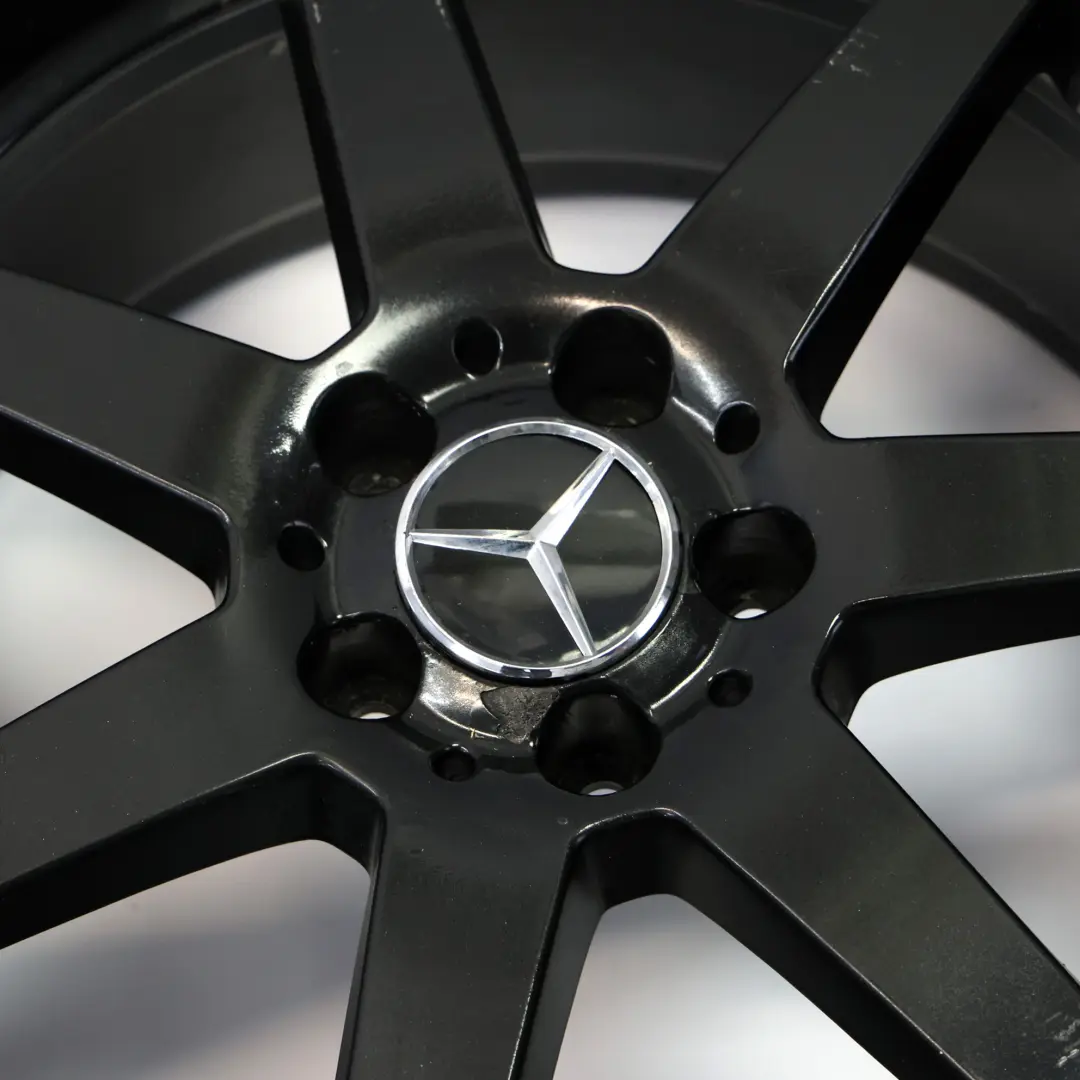 Mercedes W204 7-Spoke AMG Rear Black Alloy Wheel Rim 18" 8,5J ET:54 - SKU A2044019902-5 - Part number A2044019902