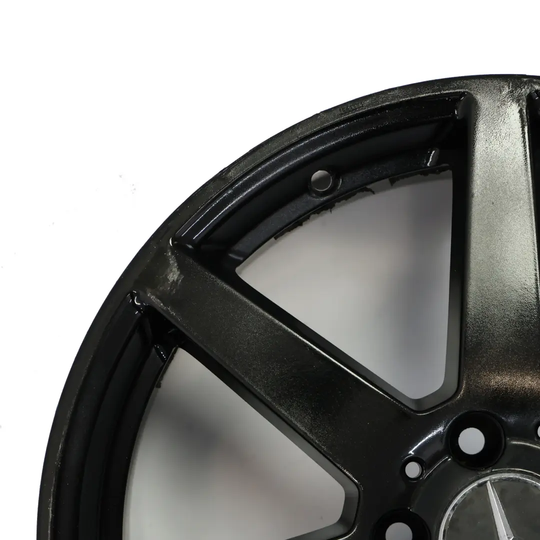 Mercedes W204 7-Spoke AMG Rear Black Alloy Wheel Rim 18" 8,5J ET:54 - SKU A2044019902-6 - Part number A2044019902