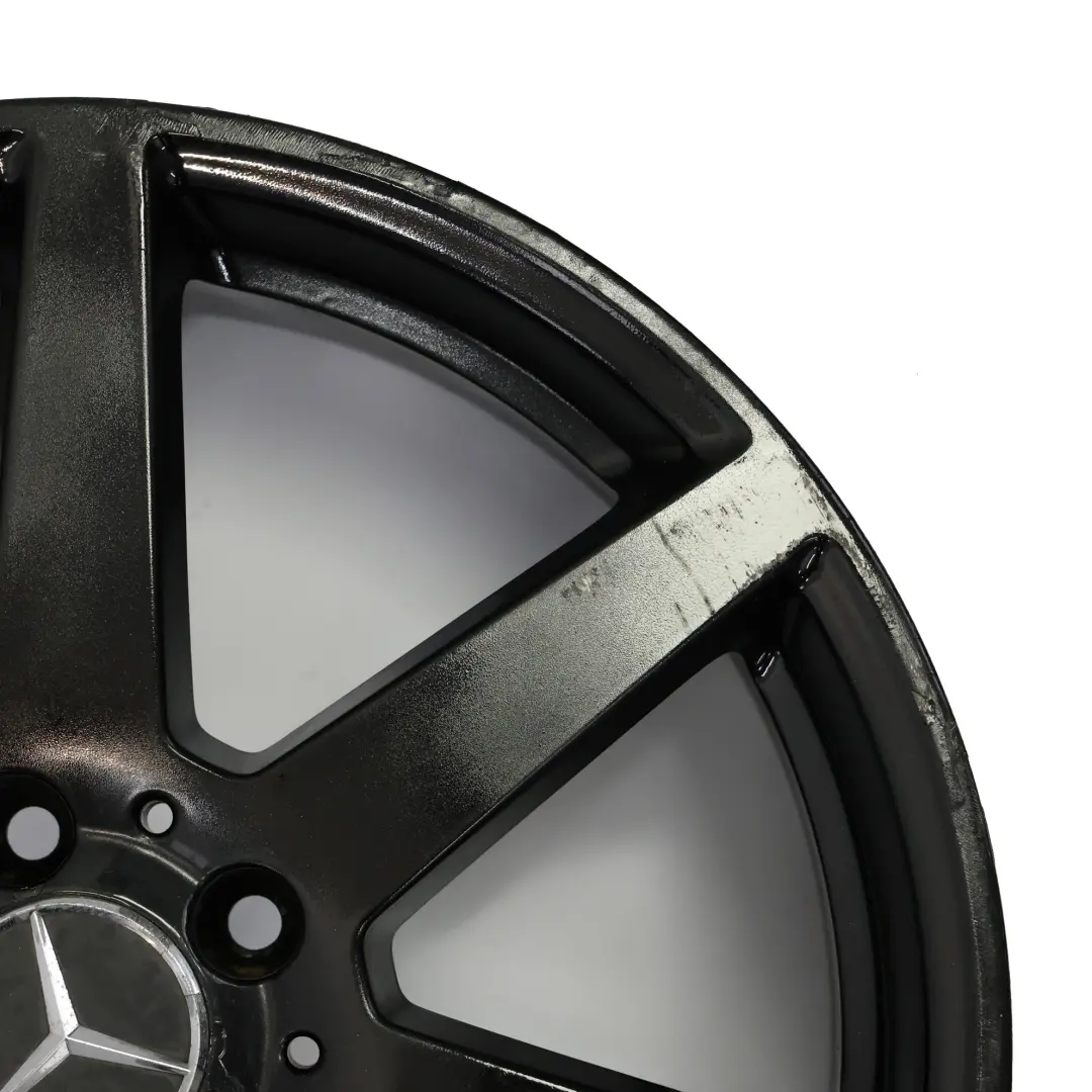 Mercedes W204 7-Spoke AMG Rear Black Alloy Wheel Rim 18" 8,5J ET:54 - SKU A2044019902-6 - Part number A2044019902
