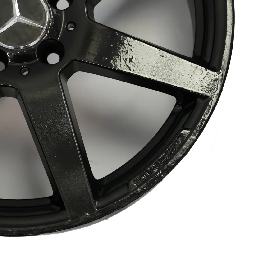 Mercedes W204 7-Spoke AMG Rear Black Alloy Wheel Rim 18" 8,5J ET:54 - SKU A2044019902-6 - Part number A2044019902