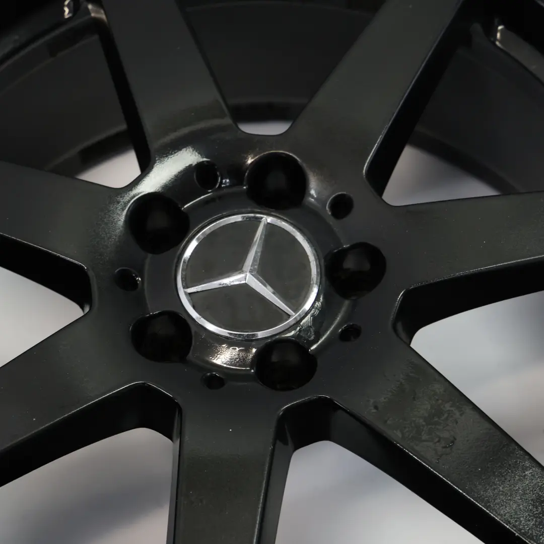 Mercedes W204 7-Spoke AMG Rear Black Alloy Wheel Rim 18" 8,5J ET:54 - SKU A2044019902-6 - Part number A2044019902