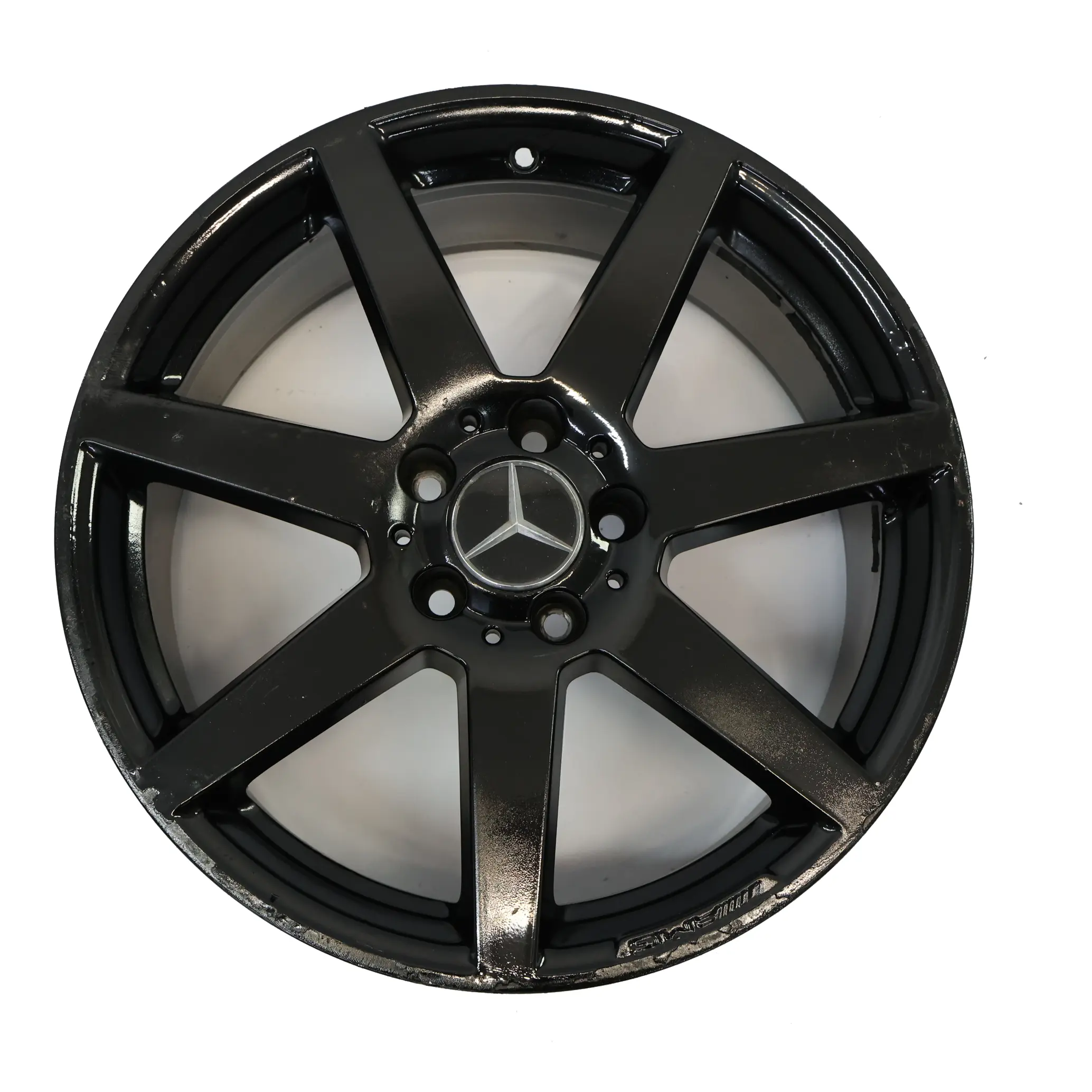 Mercedes W204 7-Spoke AMG Front Black Alloy Wheel Rim 18" 8,5J ET:54 A2044019902
