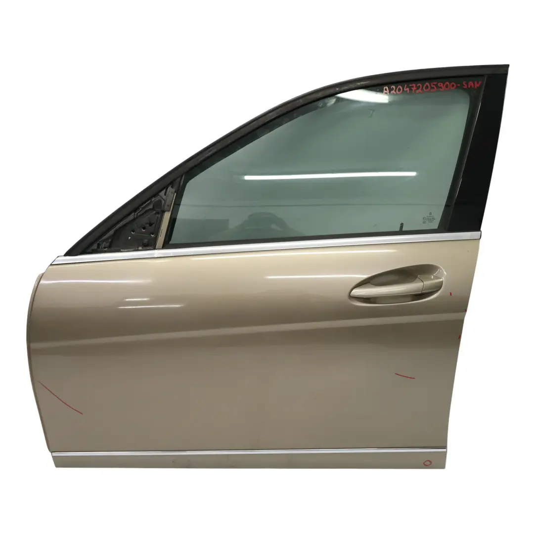 Mercedes W204 Door Front Left N/S Sanidine Beige Metallic - 798 - SKU A2047205900-SAN - Part number A2047205900