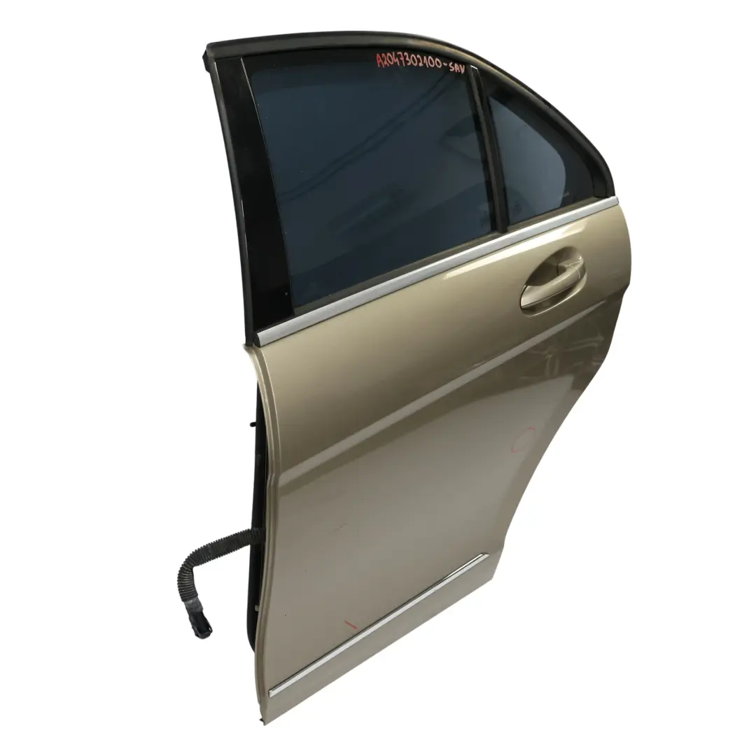 Door Rear Left N/S Saloon Sanidine Beige Metallic - 798 to Mercedes W204 with Part number A2047302100 Mercedes W204 Door Rear Left N/S Saloon Sanidine Beige Metallic - 798 - SKU A2047302100-SAN - Part number A2047302100