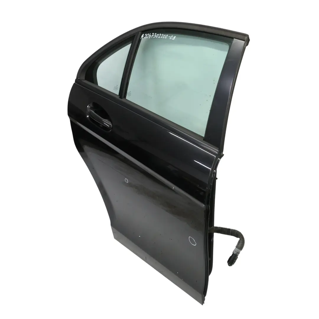 Door Rear Right O/S Obsidian Black Metallic - 197 to Mercedes W204 Saloon with Part number A2047302200 Mercedes W204 Saloon Door Rear Right O/S Obsidian Black Metallic - 197 - SKU A2047302200-OB - Part number A2047302200