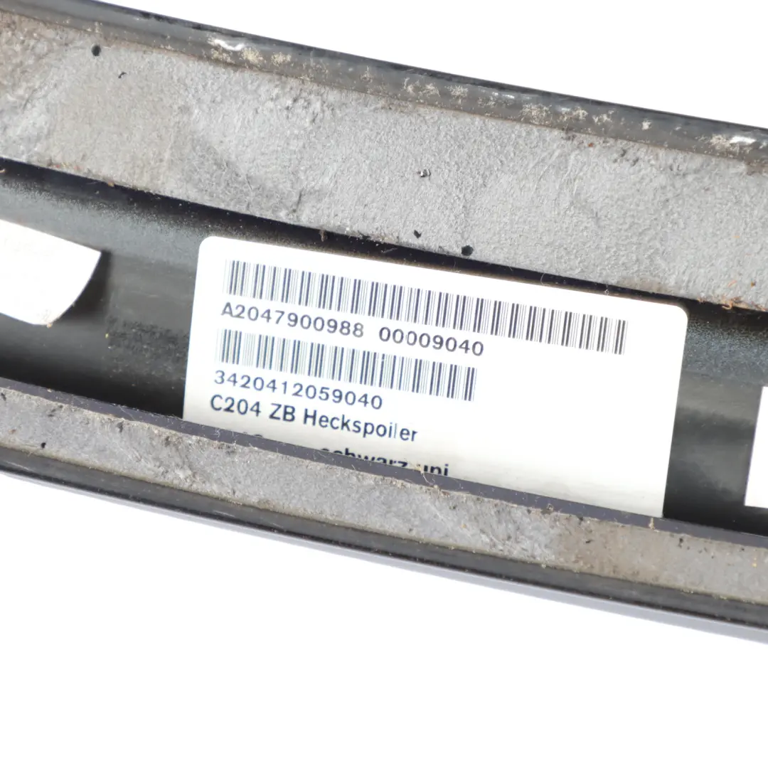 Spoiler AMG Boot Trunk Trim Panel Schwarz Black - 040 to Mercedes C204 Coupe Rear with Part number A2047900988 Mercedes C204 Coupe Rear Spoiler AMG Boot Trunk Trim Panel Schwarz Black - 040 - SKU A2047900988-BLA - Part number A2047900988