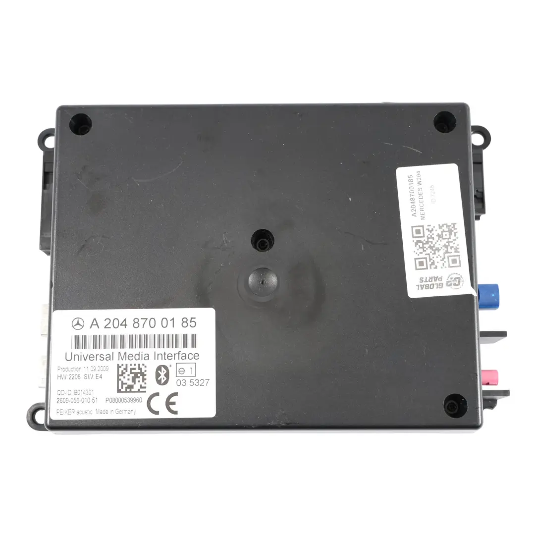 Bluetooth Steuergerät Modul Media Interface ECU für Mercedes W204 mit Teilenummer A2048700185 Mercedes W204 Bluetooth Steuergerät Modul Media Interface ECU - SKU A2048700185 - Teilenummer A2048700185