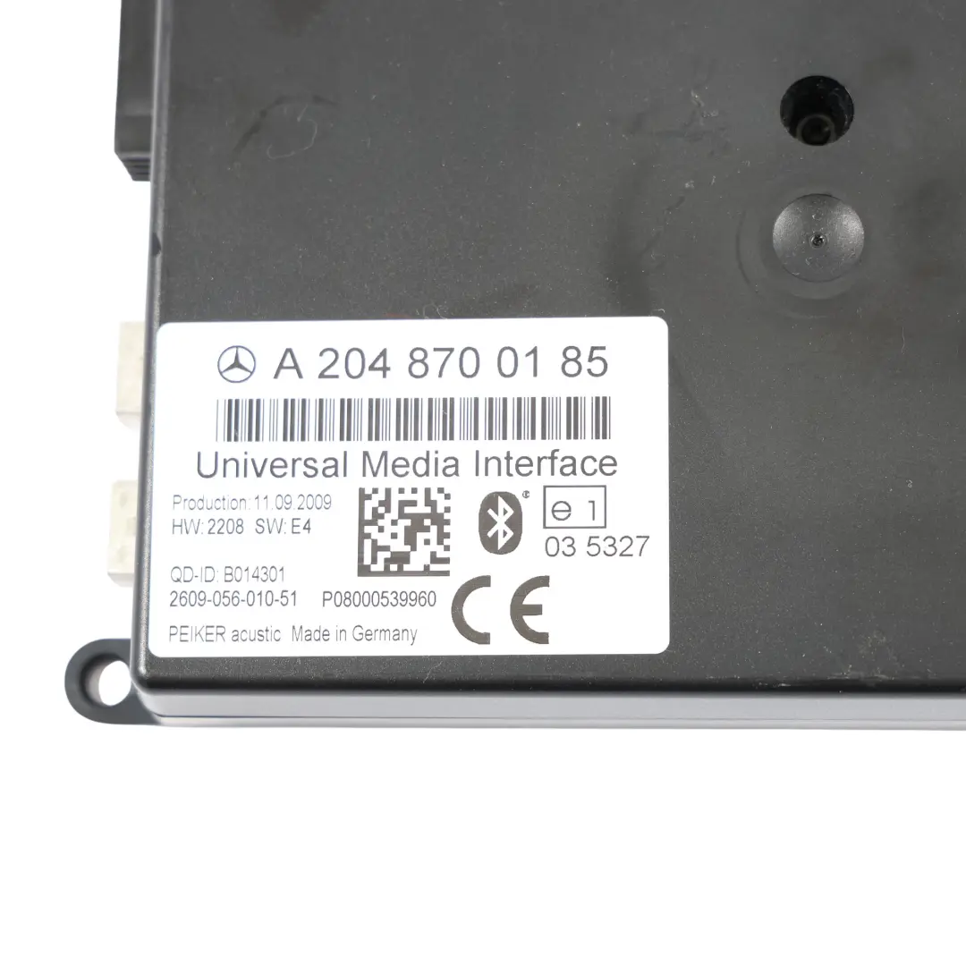 Bluetooth Steuergerät Modul Media Interface ECU für Mercedes W204 mit Teilenummer A2048700185 Mercedes W204 Bluetooth Steuergerät Modul Media Interface ECU - SKU A2048700185 - Teilenummer A2048700185