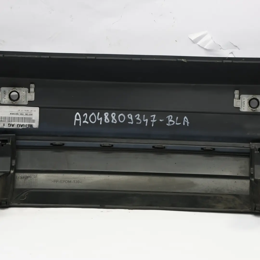 Bumper Mercedes W204 AMG Trim Panel Cover Schwarz Black - 040 to Rear with Part number A2048809347 Rear Bumper Mercedes W204 AMG Trim Panel Cover Schwarz Black - 040 - SKU A2048809347-BLA - Part number A2048809347
