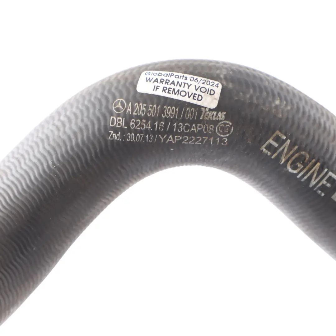 Mercedes W205 M274 Petrol Coolant Water Radiator Hose Right O/S Side - SKU A2055013991 - Part number A2055013991