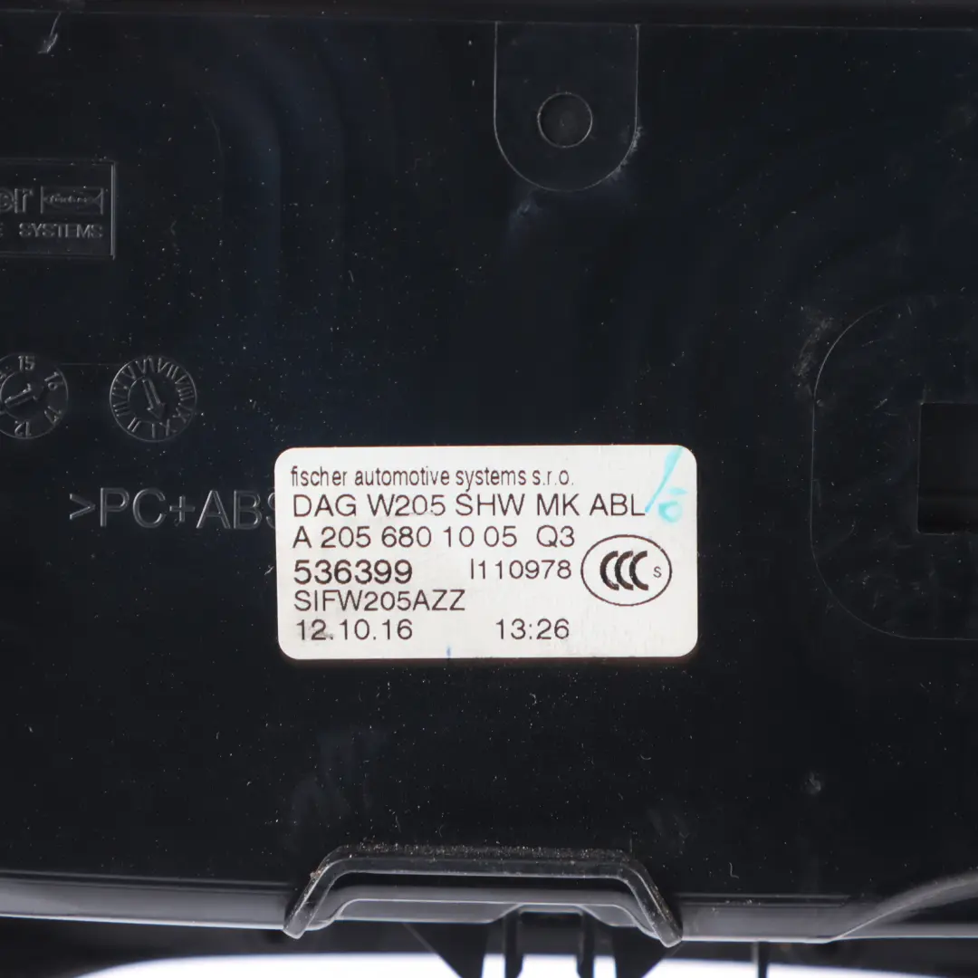Mercedes W205 Centre Console Panel Trim Cover Black Ash Wood - SKU A2056809504 - Part number A2056809504
