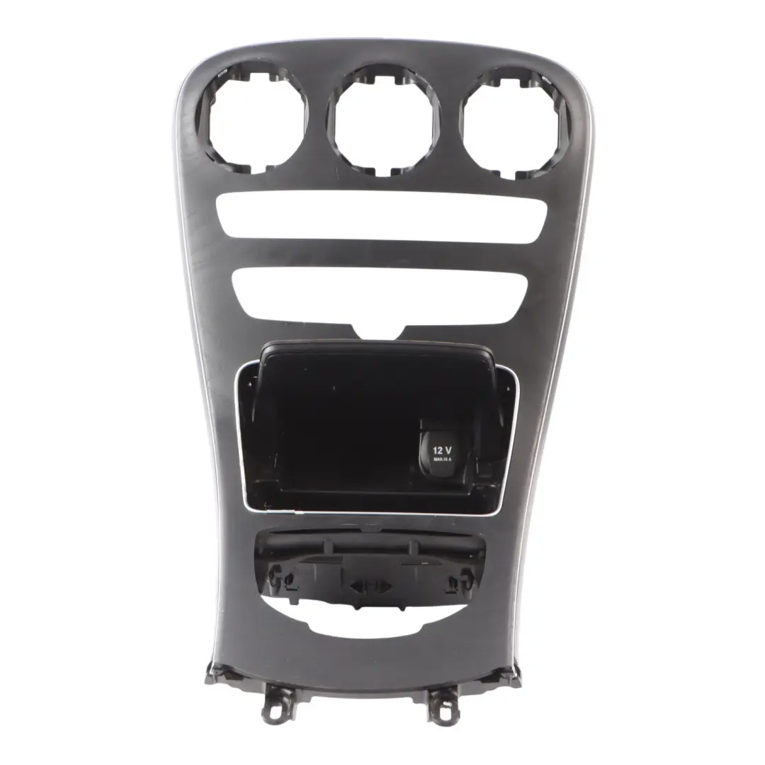 Mercedes W205 Centre Console Panel Trim Cover Black Ash Wood - SKU A2056809504 - Part number A2056809504