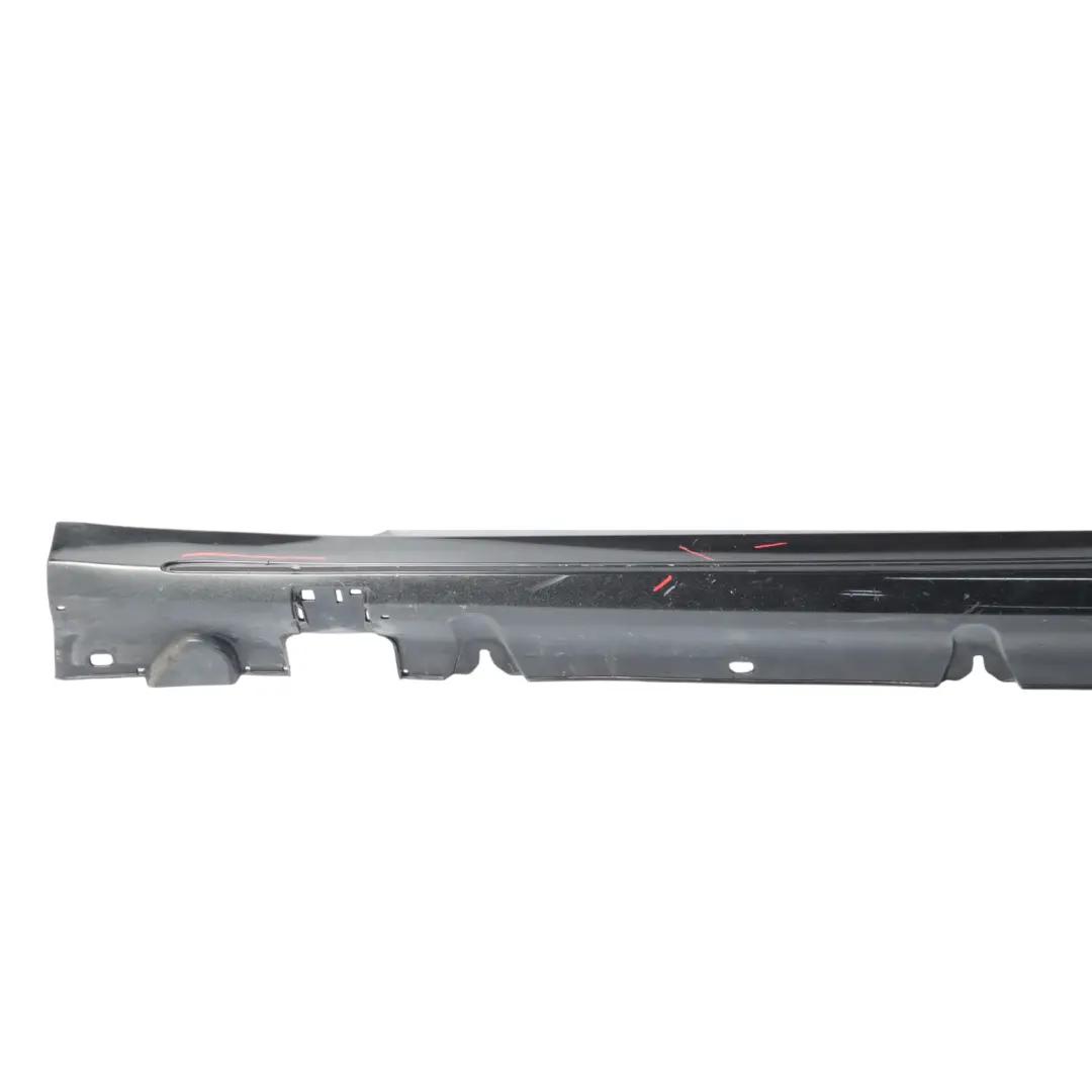 Mercedes W205 Side Skirt Left N/S Door Sill Cover Obsidian Black Metallic - 197 - SKU A2056981354-OB - Part number A2056981354