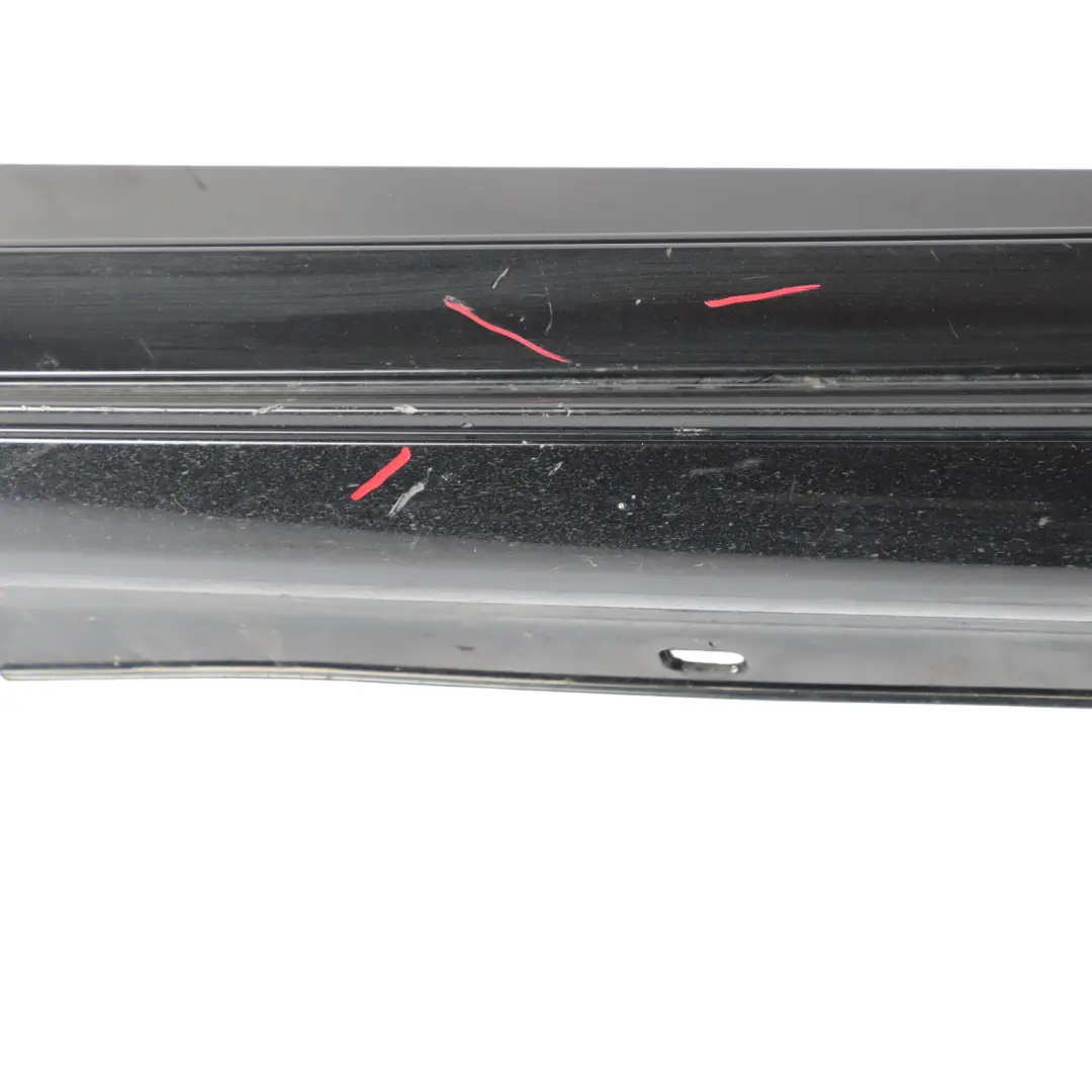 Mercedes W205 Side Skirt Left N/S Door Sill Cover Obsidian Black Metallic - 197 - SKU A2056981354-OB - Part number A2056981354