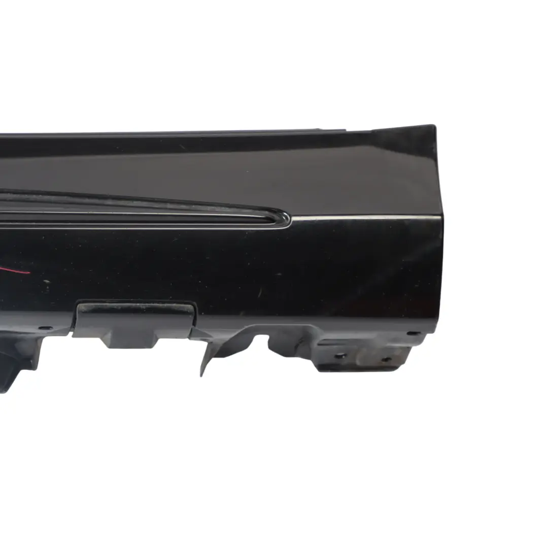 Mercedes W205 Side Skirt Left N/S Door Sill Cover Obsidian Black Metallic - 197 - SKU A2056981354-OB - Part number A2056981354