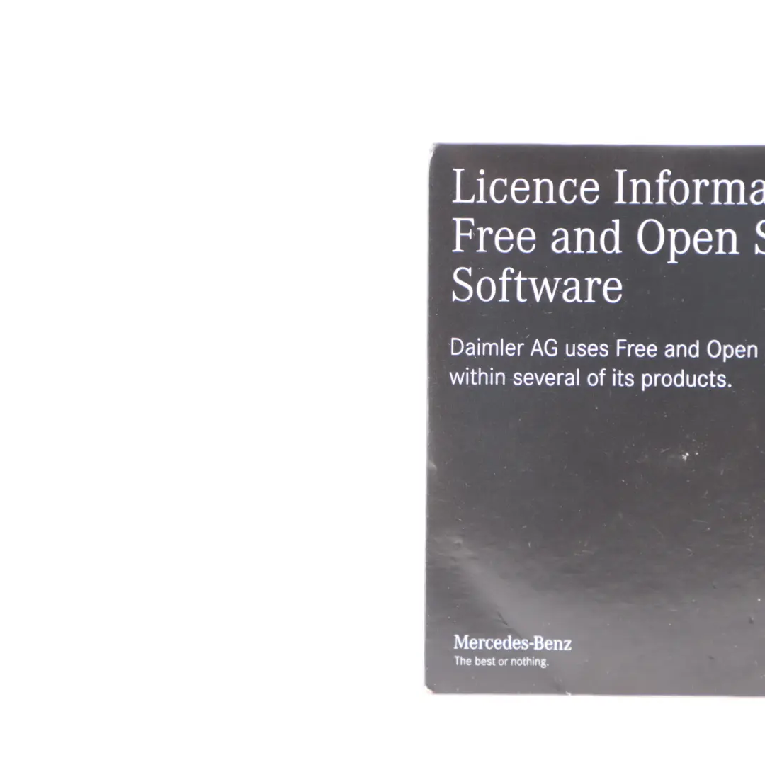 Mercedes W205 CD Informations Licence Disque Libre Open Source - SKU A2058273901 - Numéro de pièce A2058273901