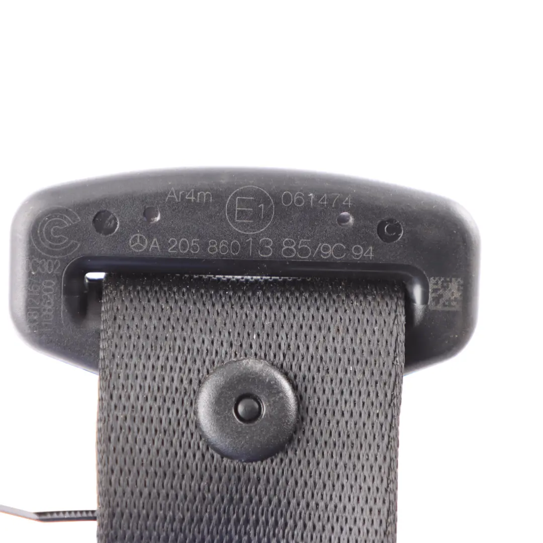 Belt Rear Seatbelt Centre Black to Mercedes W205 Seat with Part number A2058601385 Mercedes W205 Seat Belt Rear Seatbelt Centre Black - SKU A2058601385 - Part number A2058601385