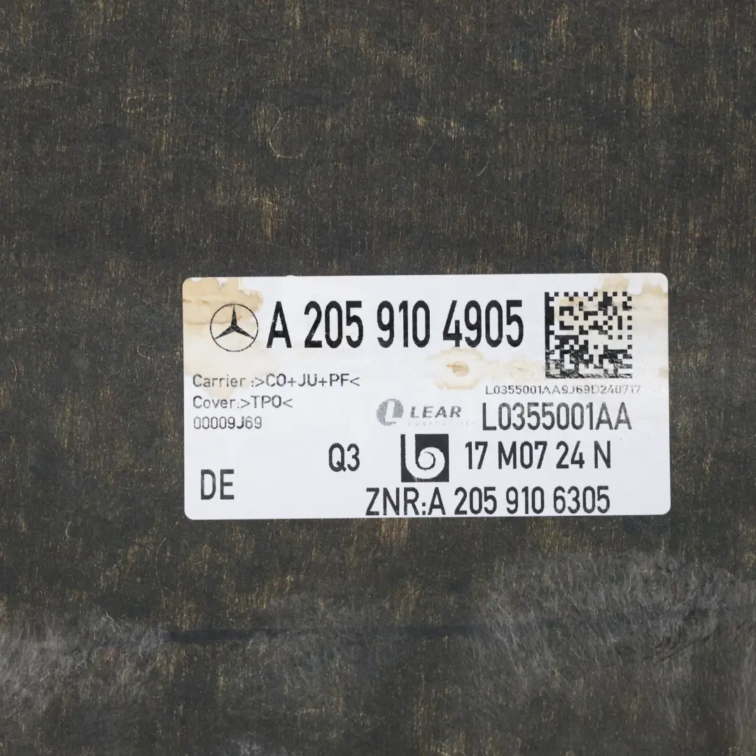 Pannello Posteriore Sedile Mercedes A205 C205 Schienale Anteriore per con numero di parte A2059104905 Pannello Posteriore Sedile Mercedes A205 C205 Schienale Anteriore - SKU A2059104905 - Numero di parte A2059104905