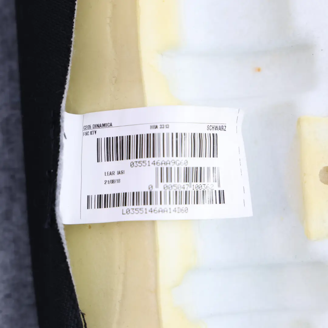 Front Lower Seat Base Heated Cover Leather/Cloth Fabric Left N/S Mercedes C205 - SKU A2059106903 - Part number A2059106903