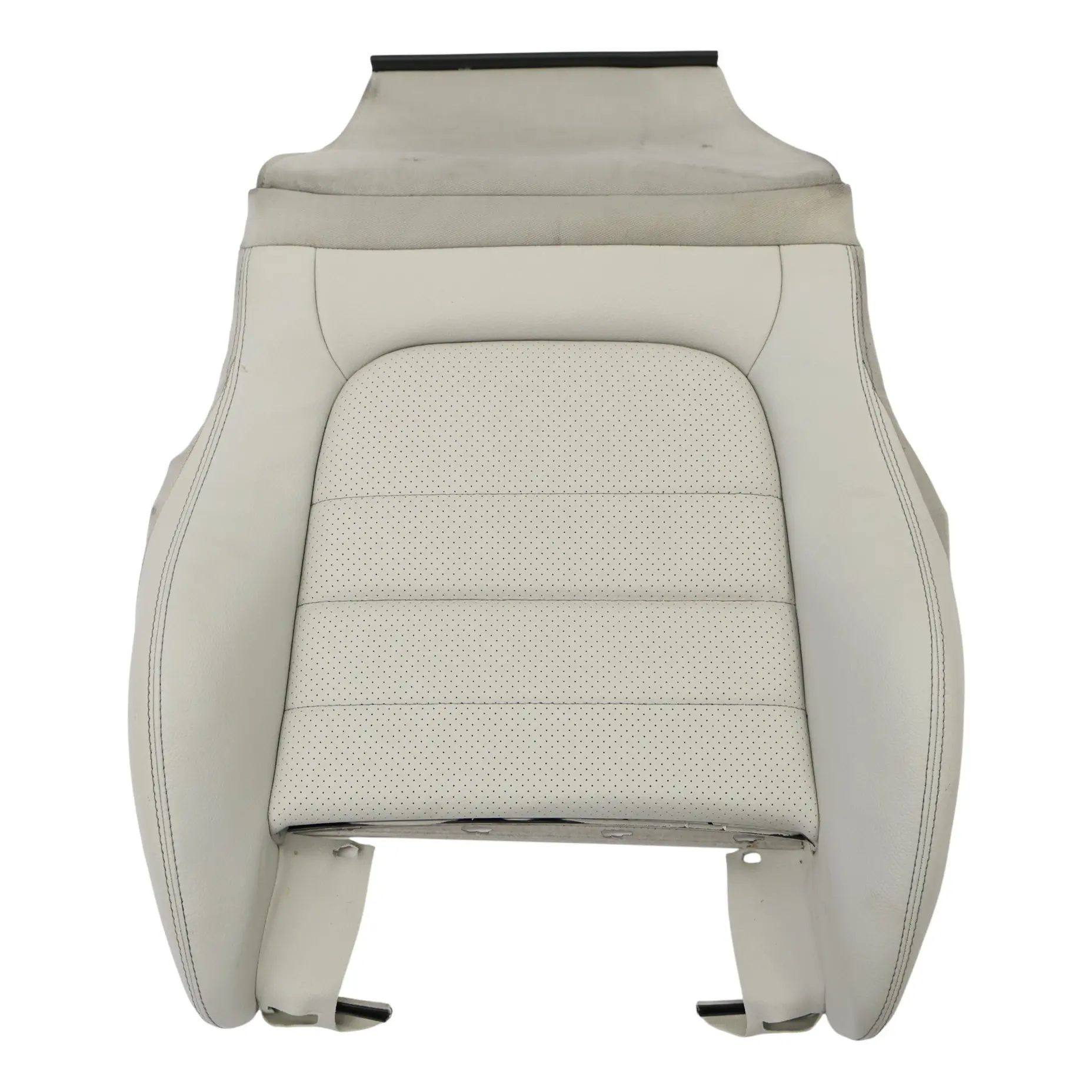 Mercedes C205 Front Lower Seat Base Heated Cover Leather Grey Left N/S