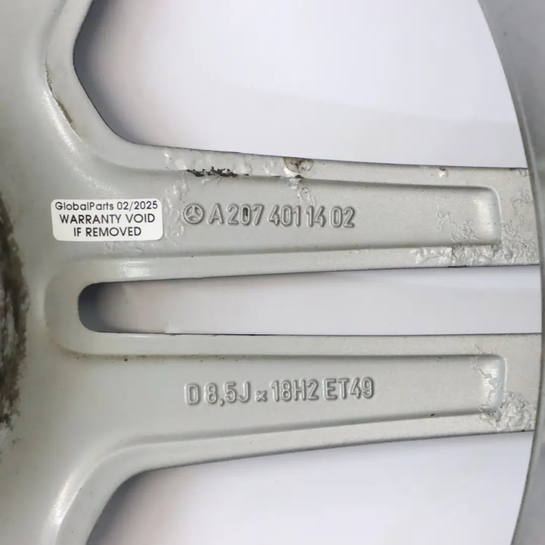 Mercedes C207 A207 AMG Rear Black Alloy Wheel Rim 18" 8.5J ET:49 - SKU A2074011402-7 - Part number A2074011402
