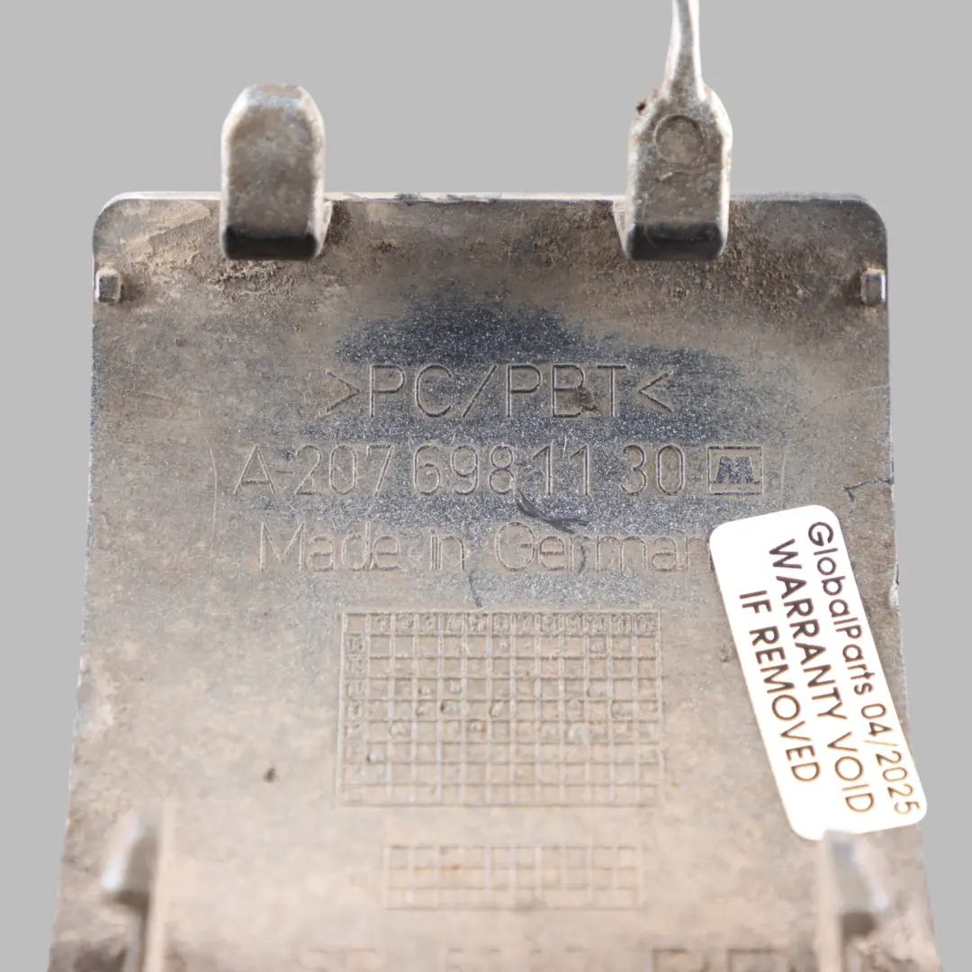 Front Jacking Eye Cover Right O/S Tenorite Grey - 755 to Mercedes C207 with Part number A2076981130 Mercedes C207 Front Jacking Eye Cover Right O/S Tenorite Grey - 755 - SKU A2076981130-SW - Part number A2076981130