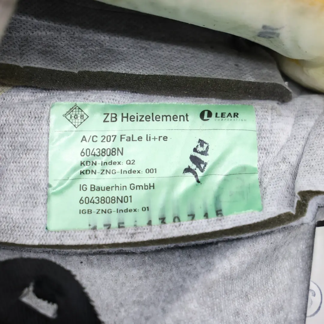 Oparcie Fotela Lewy Przód Grzany Skóra Czarna do Mercedes C204 C207 A207 o numerze A2079101005 Mercedes C204 C207 A207 Oparcie Fotela Lewy Przód Grzany Skóra Czarna - SKU A2079101005 - Numer Części A2079101005