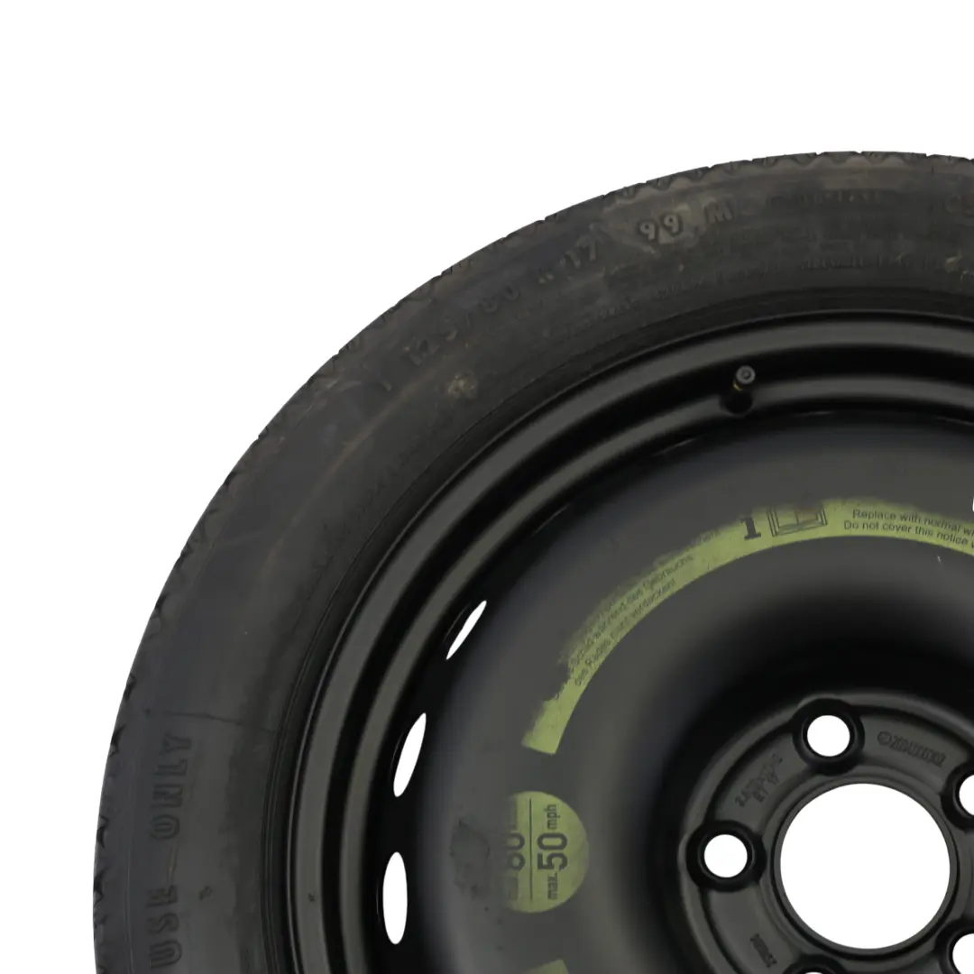 Ersatzrad Mercedes W203 C209 Stahlreifen R17 3.5J ET:17 125/80 für mit Teilenummer A2094000302 Ersatzrad Mercedes W203 C209 Stahlreifen R17 3.5J ET:17 125/80 - SKU A2094000302-3 - Teilenummer A2094000302