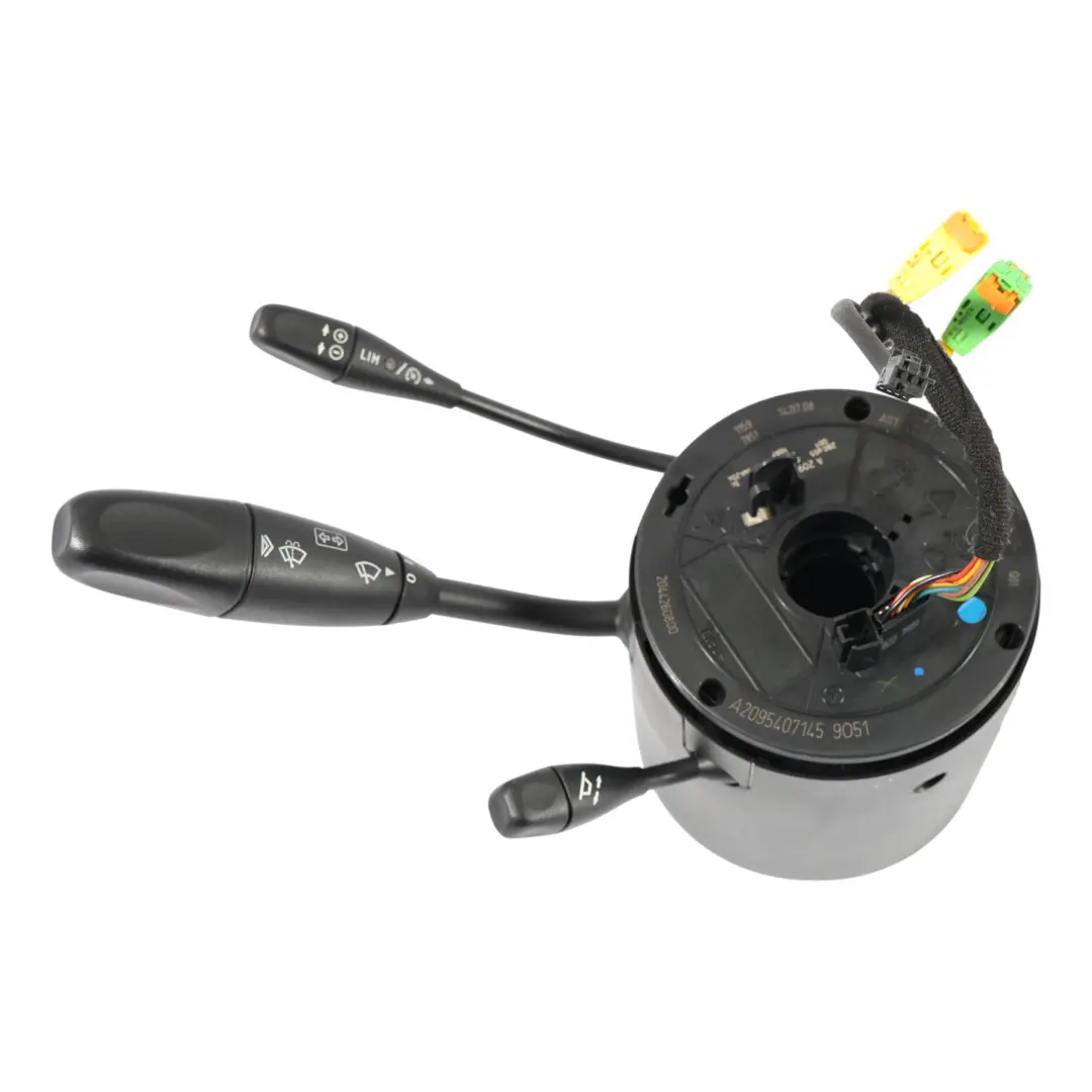 Steering Wheel Indicator Wiper Switch Unit to Mercedes CLK W209 Cabrio with Part number A2094640618 Mercedes CLK W209 Cabrio Steering Wheel Indicator Wiper Switch Unit - SKU A2094640618 - Part number A2094640618