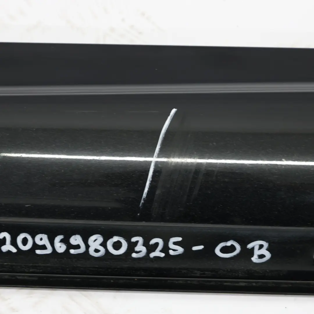  Side Skirt Mercedes A209 AMG Door Sill Cover Left N/S Obsidian Black - 197 - SKU A2096980325-OB - Part number A2096980325